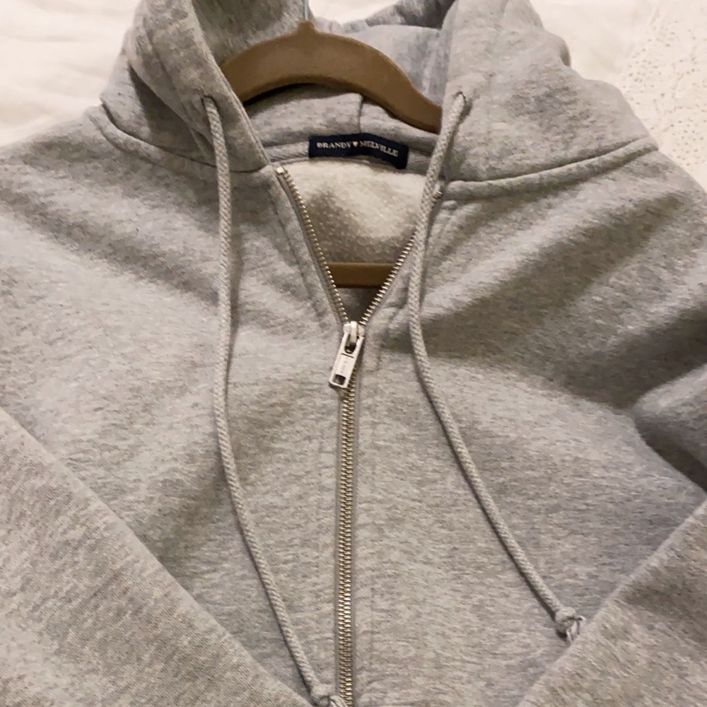 Brandy Melville Grey Zip Up